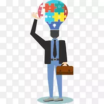 Adobe插画师图标-拼图大脑-空若网 Adobe插画师图标-拼图大脑-空若网