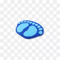 绿松石品牌图案-印有脚印垫-空若网 绿松石品牌图案-印有脚印垫-空若网