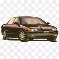 本田市民豪华车.手绘时尚黑色豪华车-空若网 本田市民豪华车.手绘时尚黑色豪华车-空若网