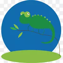 变色龙剪贴画.绿色变色龙-空若网 变色龙剪贴画.绿色变色龙-空若网