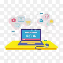 笔记本电脑网络剪贴画创意笔记本音乐元素-空若网 笔记本电脑网络剪贴画创意笔记本音乐元素-空若网