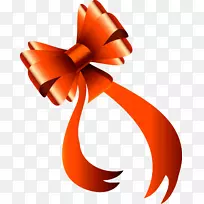 橙色缎带蝴蝶结-空若网 橙色缎带蝴蝶结-空若网