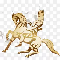 手绘图案金马兵-空若网 手绘图案金马兵-空若网