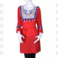 肩袖裙电蓝裙-空若网 肩袖裙电蓝裙-空若网