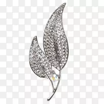 胸针身饰叶型钻石珠宝首饰-空若网 胸针身饰叶型钻石珠宝首饰-空若网