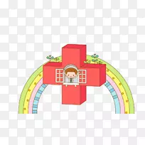 Adobe插画-彩虹桥-空若网 Adobe插画-彩虹桥-空若网