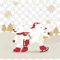 北极熊婚礼请柬洛斯奥索斯北极熊滑冰雪橇熊-空若网 北极熊婚礼请柬洛斯奥索斯北极熊滑冰雪橇熊-空若网