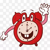 闹钟卡通-红色卡通闹钟-空若网 闹钟卡通-红色卡通闹钟-空若网