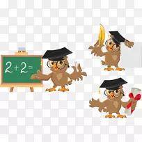 猫头鹰教师数学剪辑艺术卡通猫头鹰老师-空若网 猫头鹰教师数学剪辑艺术卡通猫头鹰老师-空若网