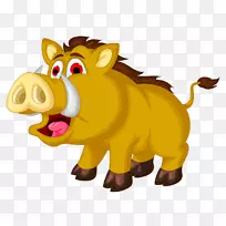 野猪动画插图-野猪象牙-空若网 野猪动画插图-野猪象牙-空若网