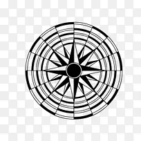 自行车车轮纹身.指南针标志-空若网 自行车车轮纹身.指南针标志-空若网