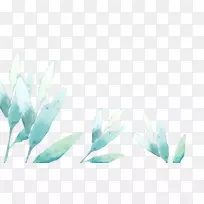 水彩画蓝-水彩画叶-空若网 水彩画蓝-水彩画叶-空若网