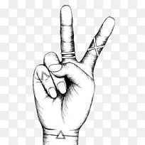 拇指手模型素描-放手吧-空若网 拇指手模型素描-放手吧-空若网