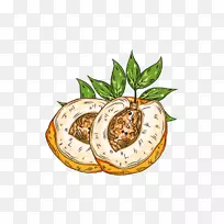 插画图-美味桃子-空若网 插画图-美味桃子-空若网