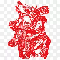 生日男孩剪纸-空若网 生日男孩剪纸-空若网