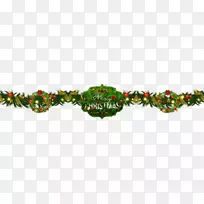 杉木草圣诞点缀叶菜单标题-空若网 杉木草圣诞点缀叶菜单标题-空若网