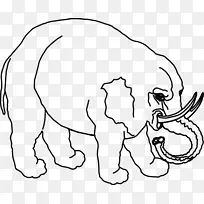 大象彩色剪贴画-空若网 大象彩色剪贴画-空若网