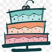 手绘三层蛋糕-空若网 手绘三层蛋糕-空若网