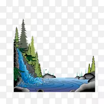 里士满自然公园动画-森林瀑布-空若网 里士满自然公园动画-森林瀑布-空若网