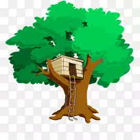 树屋建筑剪贴画-树-空若网 树屋建筑剪贴画-树-空若网