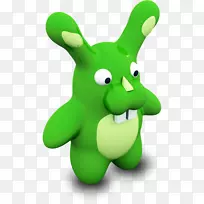 兔电脑图标卡通-兔子-空若网 兔电脑图标卡通-兔子-空若网