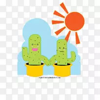 艺术剪贴画-仙人掌可爱-空若网 艺术剪贴画-仙人掌可爱-空若网