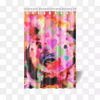 浴帘水彩画涂鸦-空若网 浴帘水彩画涂鸦-空若网