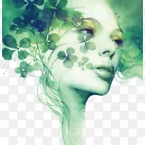 数码绘画画布数码绘画水彩画女子-空若网 数码绘画画布数码绘画水彩画女子-空若网