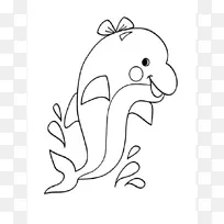 彩色画册画海洋海豚-007-空若网 彩色画册画海洋海豚-007-空若网