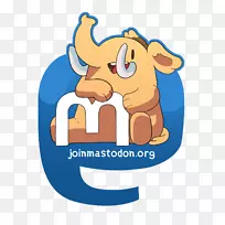 乳齿象徽标贴纸-空若网 乳齿象徽标贴纸-空若网