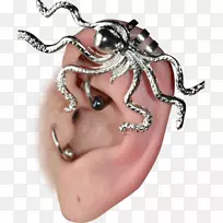 章鱼魅力及吊坠项链身体珠宝项链-空若网 章鱼魅力及吊坠项链身体珠宝项链-空若网