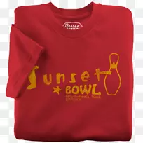t恤袖衣保龄球衬衫印花t恤红-空若网 t恤袖衣保龄球衬衫印花t恤红-空若网