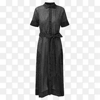 衬衫连衣裙圆点小黑色连衣裙-空若网 衬衫连衣裙圆点小黑色连衣裙-空若网