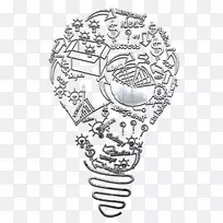 视觉艺术创意图标-创意灯泡-空若网 视觉艺术创意图标-创意灯泡-空若网