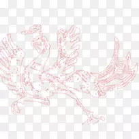 羽毛文字翅膀插图-红色凤凰-空若网 羽毛文字翅膀插图-红色凤凰-空若网