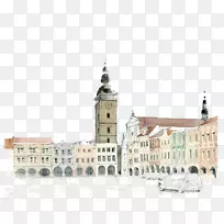 水彩画建筑-空若网 水彩画建筑-空若网