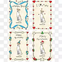 狗材料身体珠宝问候和便条卡片字体-狗-空若网 狗材料身体珠宝问候和便条卡片字体-狗-空若网