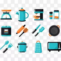 厨房汤匙图标-锅匙分叉线微波炉厨房-空若网 厨房汤匙图标-锅匙分叉线微波炉厨房-空若网