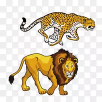 狮子野生动物剪贴画-豹子-空若网 狮子野生动物剪贴画-豹子-空若网