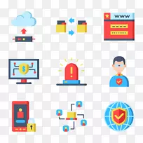 数据安全计算机图标剪辑艺术.数据保护-空若网 数据安全计算机图标剪辑艺术.数据保护-空若网