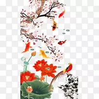 锦鲤客户服务壁纸鲤鱼游泳-空若网 锦鲤客户服务壁纸鲤鱼游泳-空若网