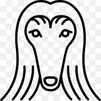 阿富汗猎犬鼻子西班牙灰狗剪贴画-空若网 阿富汗猎犬鼻子西班牙灰狗剪贴画-空若网