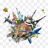 埃菲尔铁塔自由女神像巴西旅行手提箱-旅行-空若网 埃菲尔铁塔自由女神像巴西旅行手提箱-旅行-空若网