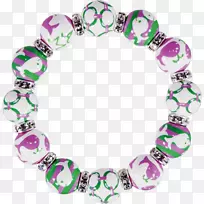 珠子手镯宝石粉红色m身珠宝.夏季手镯-空若网 珠子手镯宝石粉红色m身珠宝.夏季手镯-空若网