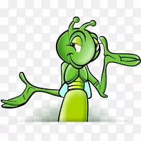 板球卡通片艺术.绿色昆虫-空若网 板球卡通片艺术.绿色昆虫-空若网