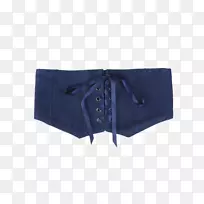 袖珍牛仔布牛仔裤短裤花边腰带-空若网 袖珍牛仔布牛仔裤短裤花边腰带-空若网