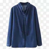 t恤袖上衣牛仔服装黑色领带蓝色牛仔裤-空若网 t恤袖上衣牛仔服装黑色领带蓝色牛仔裤-空若网