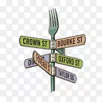 街道名称标志交通标志卡通插图-卡通叉路标志-空若网 街道名称标志交通标志卡通插图-卡通叉路标志-空若网