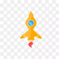 火箭剪辑艺术橙色火箭-空若网 火箭剪辑艺术橙色火箭-空若网