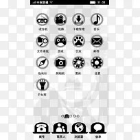 黑白图标-卓别林主题-空若网 黑白图标-卓别林主题-空若网